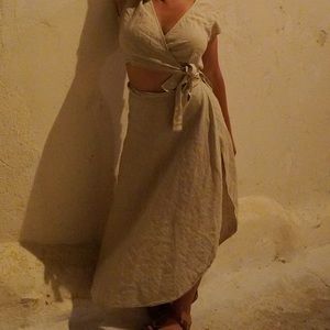 Wilfred Eleta linen wrap skirt xxs